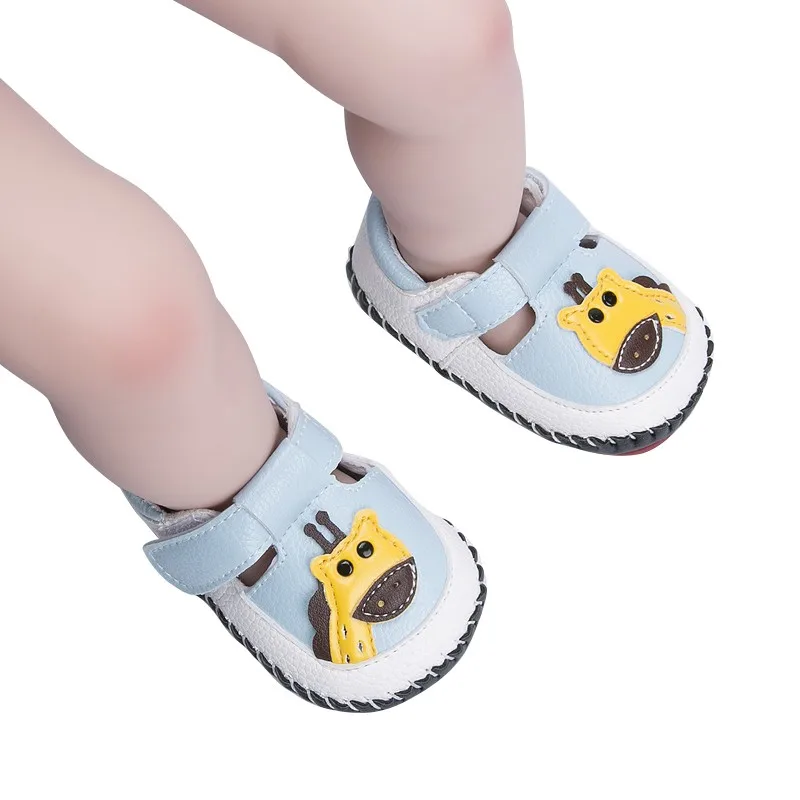 Baby Boys Shoes Summer Baby Shoes First Walkers Cartoon Anti-Slip Soft Baby First Walkers Pu Shoes 0-12M