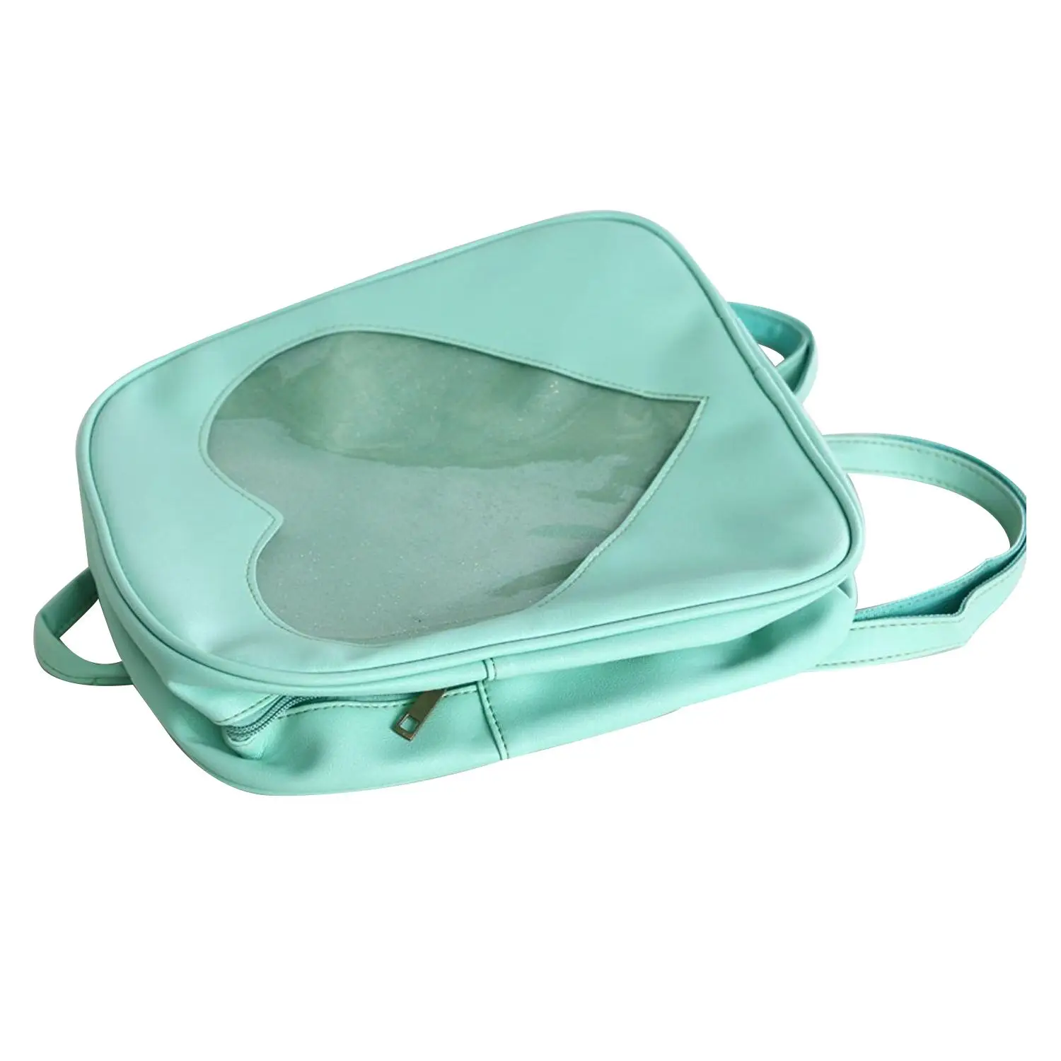 ABDB прозрачные рюкзаки конфетных расцветок, прозрачные школьные сумки с сердечками для девочек-подростков, детская сумочка для девочек, сумка(зеленая