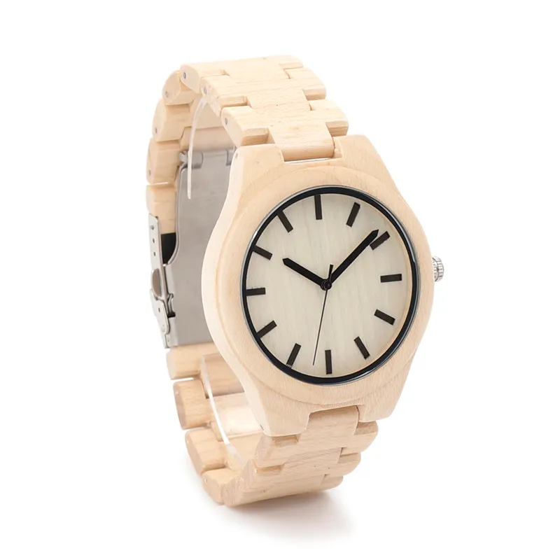2017 BOBO BIRD Maple Wooden Strap Watches Men Brand Luxury Fashion Wood Quartz Watch Clock Relojes Mujer Montre C-G30