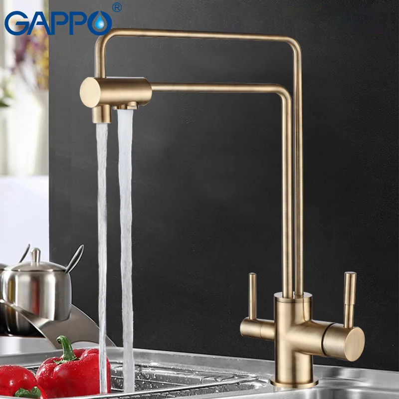 GAPPO water filter taps kitchen sink faucet torneira water mixer Brass kitchen Mixer drinking water filter