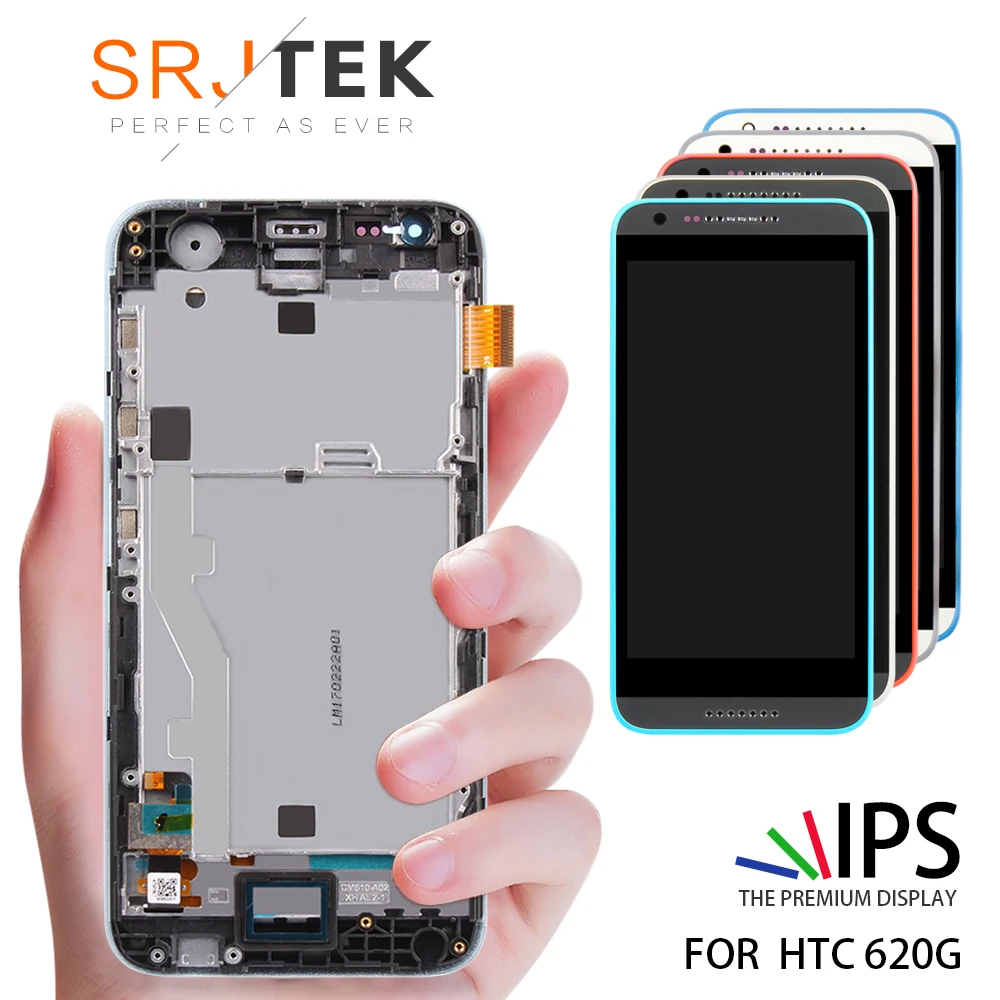 Original For HTC Desire 620G LCD Touch Screen with Frame For HTC Desire 620G Display Digitizer Replacement Parts 620 620U 620T