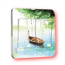 1 шт. новейший продукт может удалить прозрачный цвет декоративные креативные наклейки переключатель наклейки сокеты зеленый