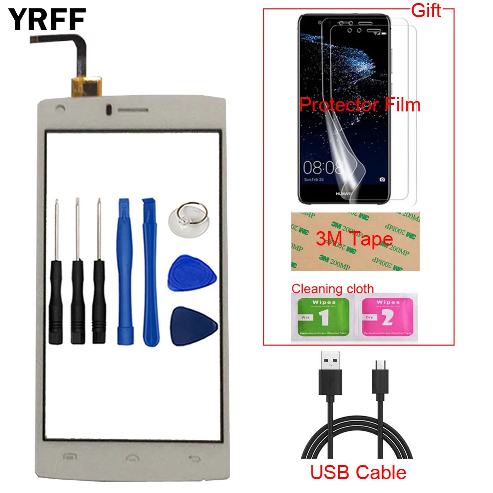 

Mobile Phone Touch Screen For Doogee X5 Max / X5 Max Pro Touch Screen Glass Digitizer Panel Lens Sensor Free Protector Film Tape