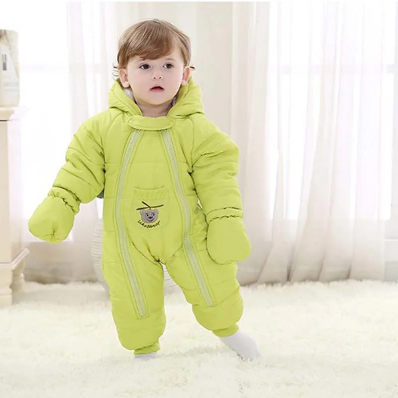

1Pcs Kids Winter Coverall Coats Clothing Thick Warm Clothes Outside Baby Clothes Set Boy Suits Long Sleeve with Hat Cotton Cloth