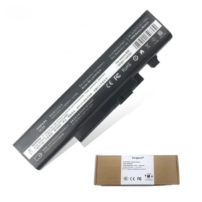 

Korea Cells 6400mAh Y470 Y470A Y570 L10S6F01 Laptop Battery for LENOVO IdeaPad Y570A Y570G 57Y6625 57Y6626 FRU L10C6F01 L10P6F01