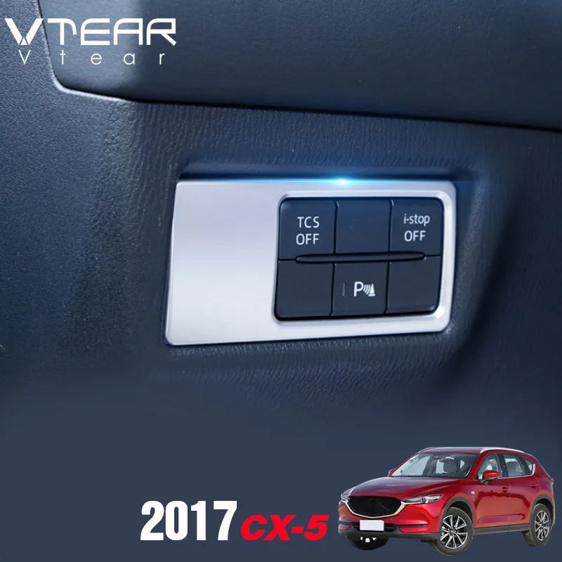 

Vtear For Mazda CX-5 CX5 2017-2019 accessories ABS Chrome Interior Headlight light Adjustment Button Cover Trim decoration