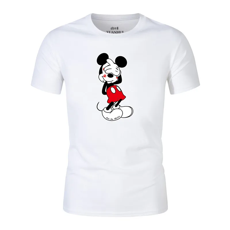 

2018 brand print tees mouse t-shirt men tops hip hop casual funny dog cartoon tshirt homme comfort cotton t shirt