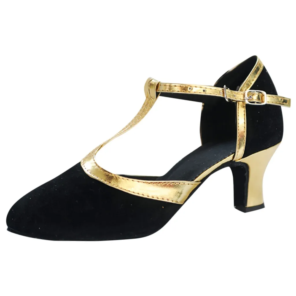 

SAGACE Women Dancing Shoes 2019 Spring/Autumn Solid Ballroom Tango Latin Salsa Dancing Shoes Sequins Social Dance Shoes Mar28