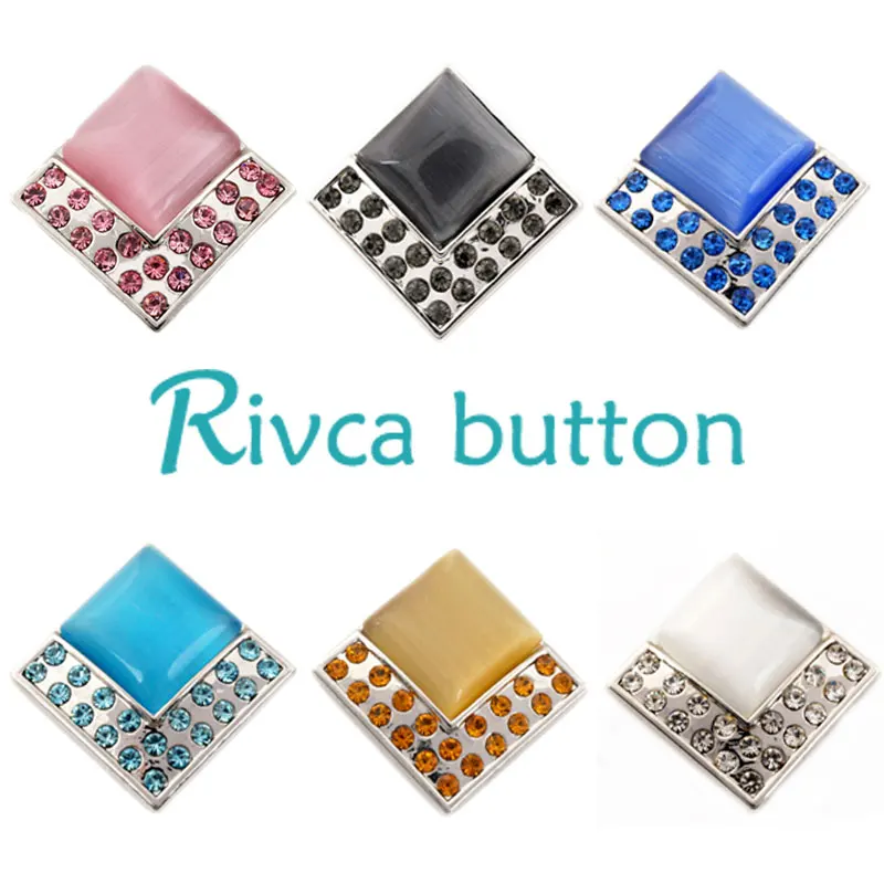 D02125 6 Color High Quality Charm Rhinestone Styles Alloy Ginger Snap Button font b Bracelets b