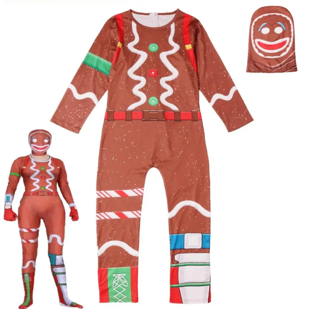 

Ginger Gunner Skin Jumpsuit Game Battle Royale Merry Marauder Cosplay Costumes For Kids Bodysuit Teenagers Couple clothing