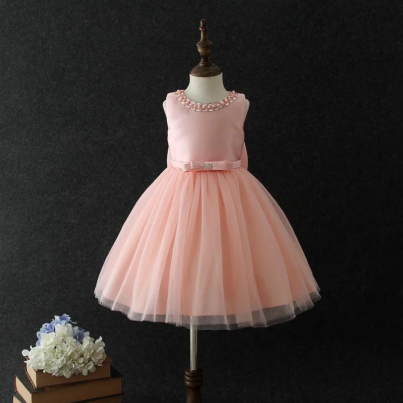 

Girls Summer Dress Elegant Prom Dresses Beading Children Clothed Tutu Kids Dresses for Girls Clothes Wedding Party Gown Vestidos