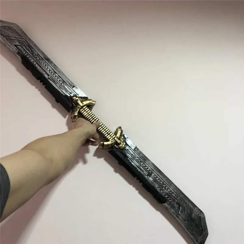 1:1 Thanos Double-edged Knife Sword 110cm Cosplay Weapon Decoration Model Figure Gift Movie Role Playing Safety PU