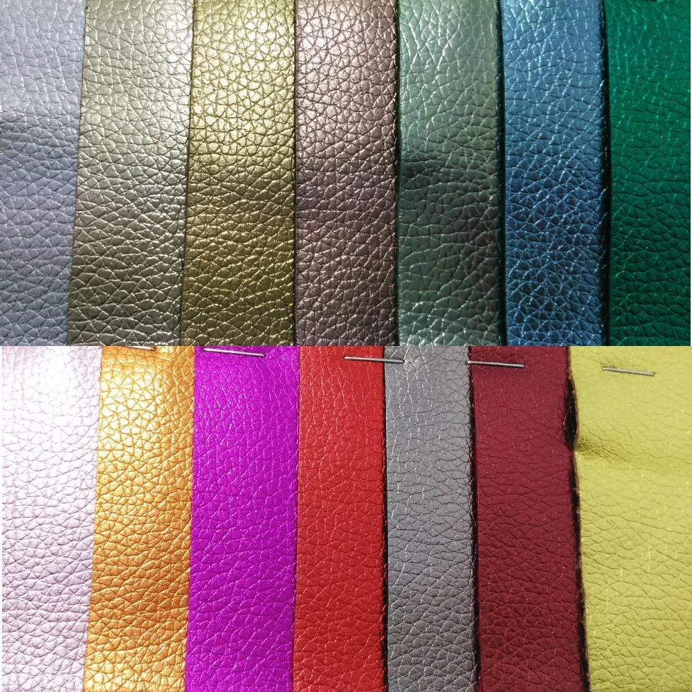 0 : Buy Pearlized Synthetic Leather Fabric with Embossed Litchi Grain Faux Leather ...