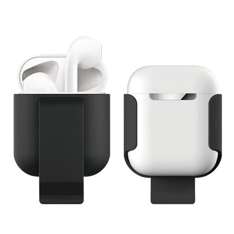 

For Apple AirPods Case, Exquisite Belt Clip Case Ultra Thin Shockproof Protection Shell Cover for Apple AirPods Charging Case