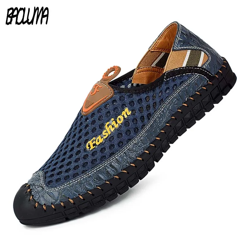 

Summer Mens Shoes Plus Size 38-46 Mens Designer Trainers For Men Air Mesh New Slip On Man Loafer Summer Fashion Casual Shoes