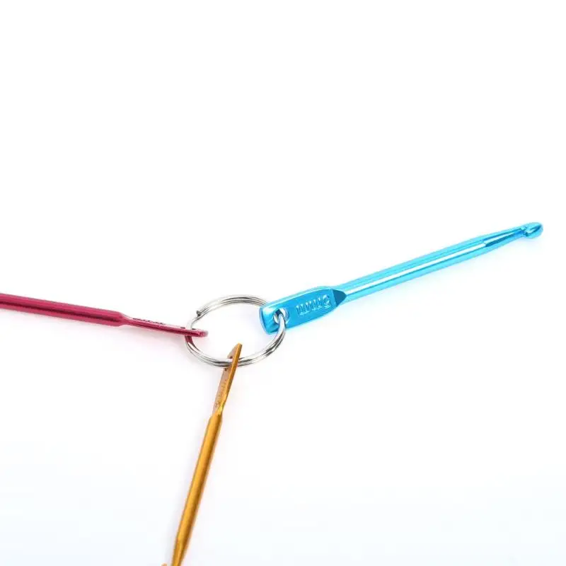3 шт. смешанный крючок для вязания крючком набор алюминиевых спиц брелок для ключей DIY аксессуары для швейных инструментов