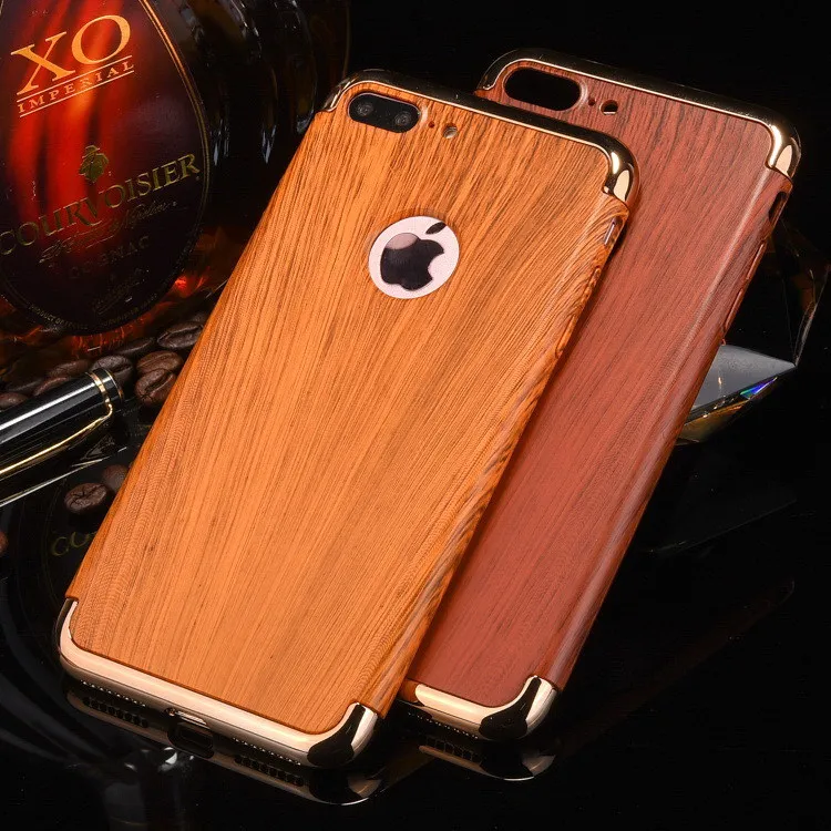 

Wooden design case for iphone7 7plus 8 8plus 6 6plus X plastic material with skin covers coque fundas for iphone5/5s