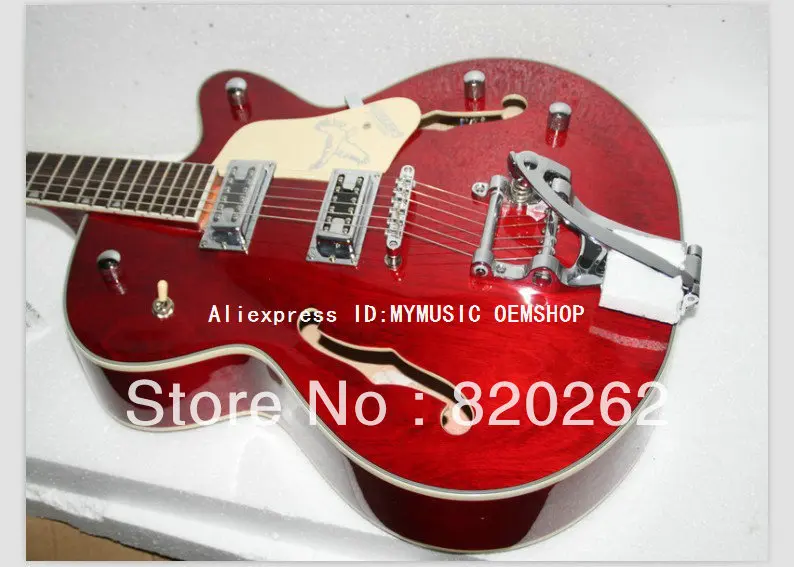 

New Arrival Brown Jazz Guitar with Bigbys Best High Quality Free Shipping