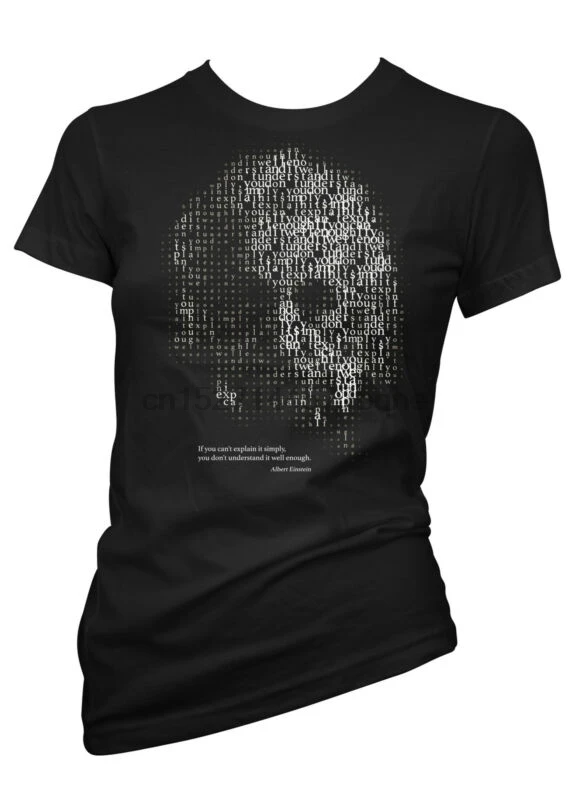 

Geek Albert Einstein Explain It Simple Ladies T-Shirt