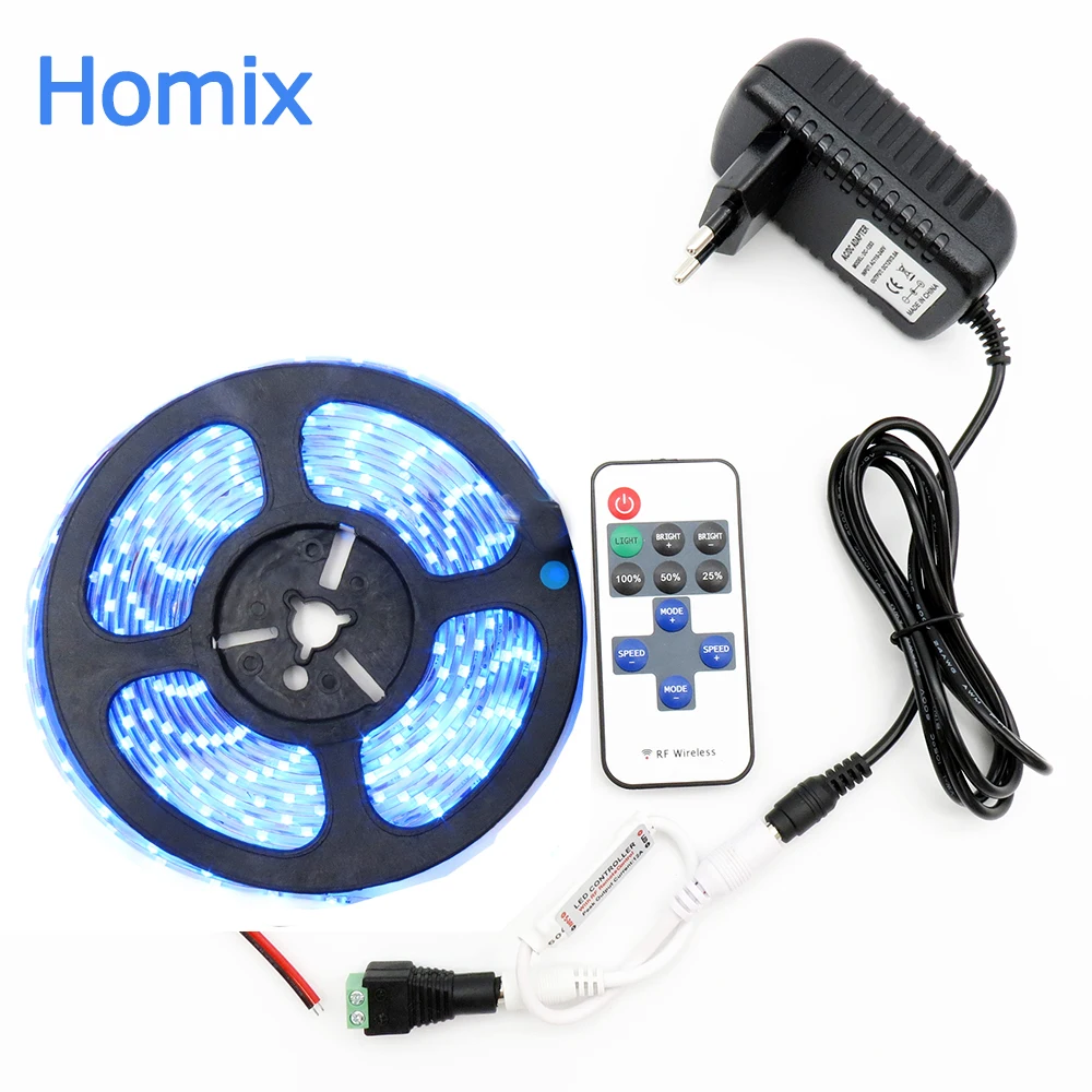 waterproof led strip light rgb 12 volt dc led bulbs 5M Lampada smd 2835 rgb Light Tape Ribbon