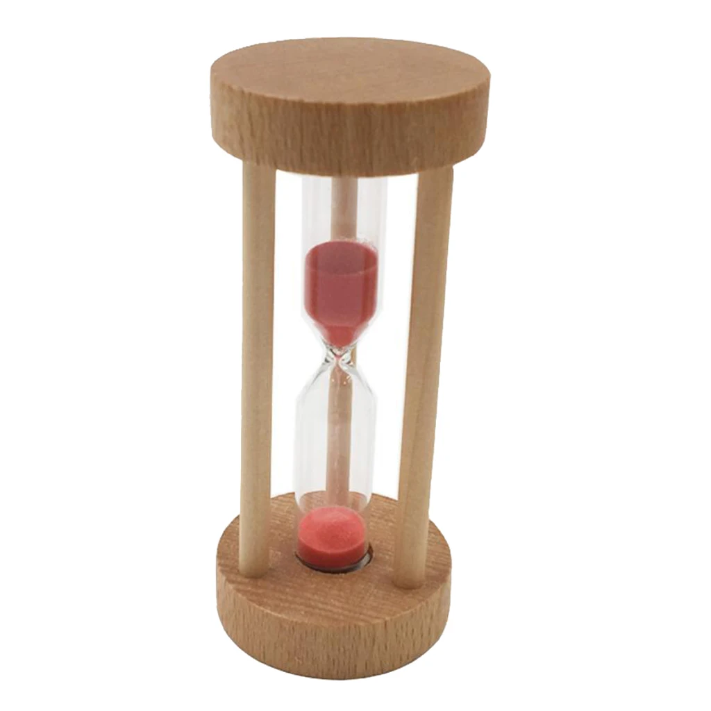 1Pcs 3minutes Wooden Frame Colorful Hourglass Sandglass Sand Clock Timers Kitchen Egg Cooking Timer Counts Watch
