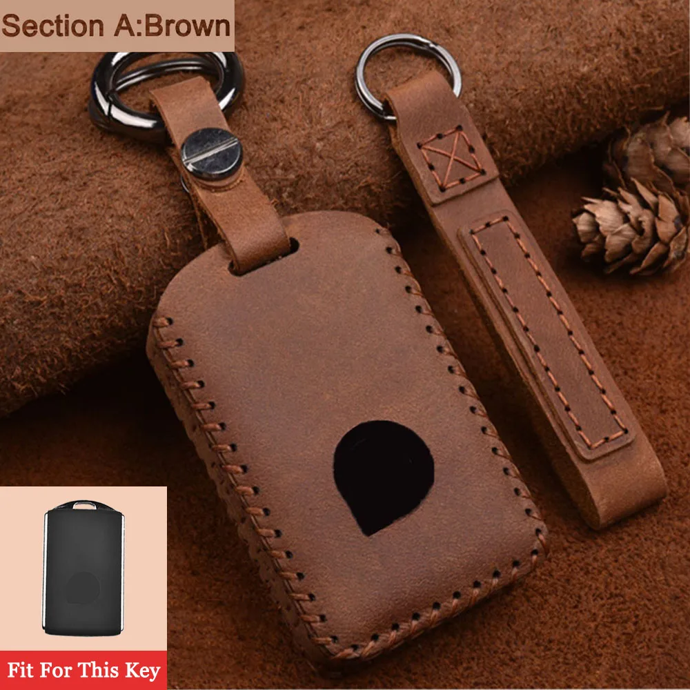 

Leather Car Key Cover Case Shell keyFob For Volvo XC40 XC60 XC70 XC90 S60 S80 S90 C30 V60 V70 V90 VX90 2015-2018 car Styling