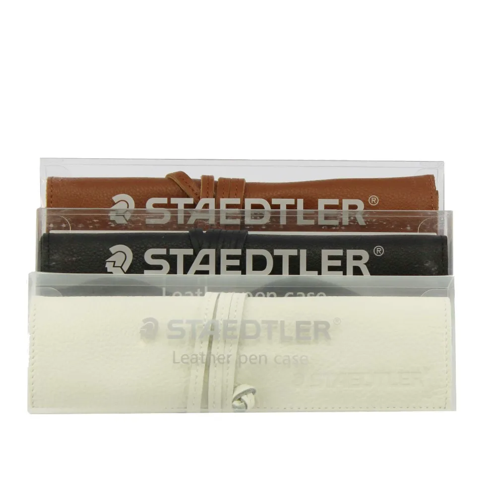 Staedtler кожаный чехол для ручек, чехол для карандашей, сумка для карандашей 900LC-CA, Staedler Camel/Black/White, Япония