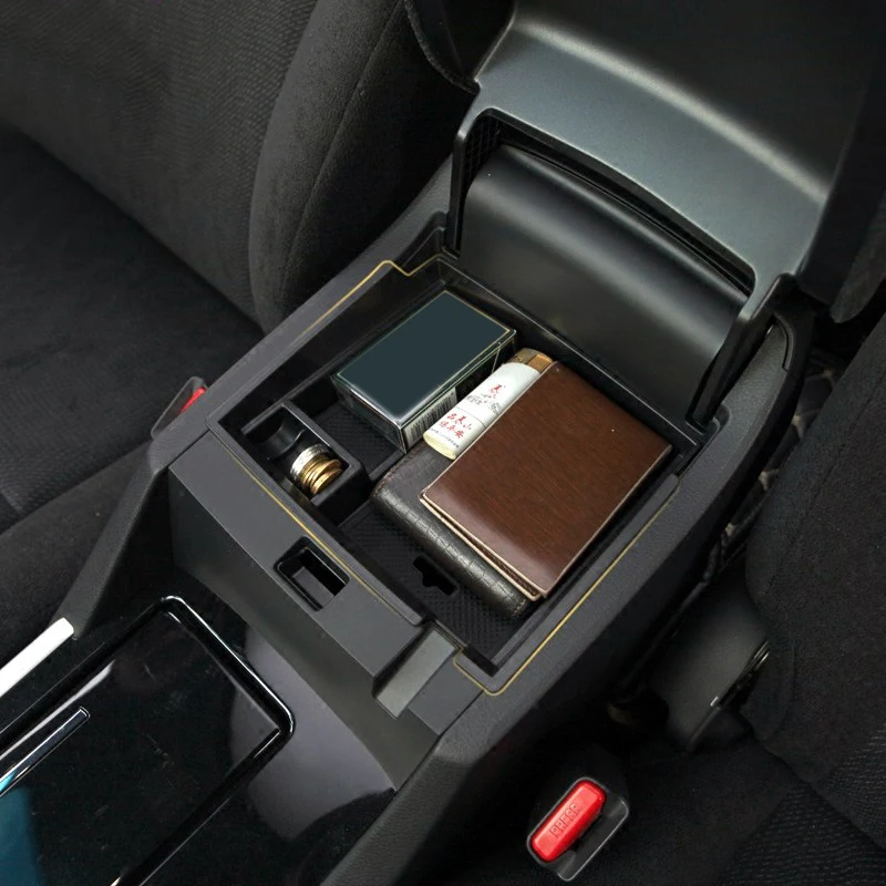 1PCS Plastic Interior Center Armrest Organizer Box For Honda Accord