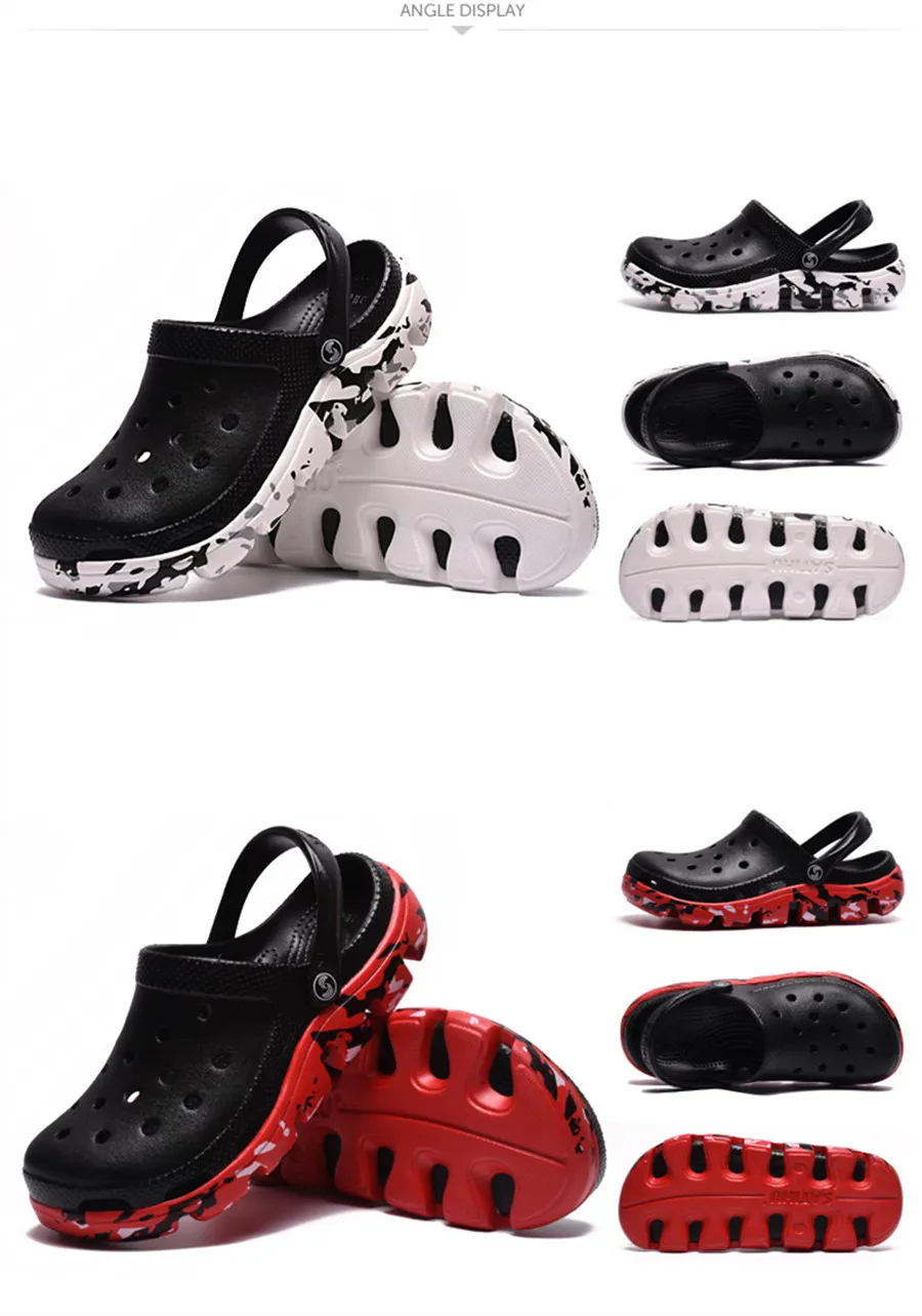 Crocse/уличные мужские сандалии; летние пляжные сандалии; Мужские сабо; обувь с кроком; Sandale Homme Sandalias Homem Erkek Sandalet; размеры 39-47