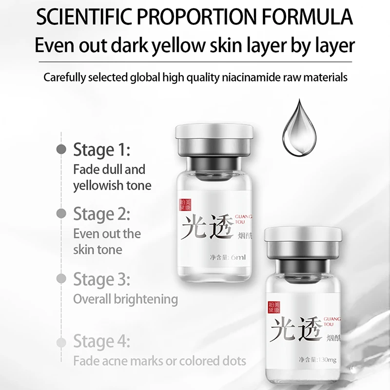 MEIKING 4pcs Nicotinamide Whitening Serum Brighten Skin Essence Fade Dark Spots Freckle Antiaging Repair Moisturizing Face Cream MEIKING 4pcs Nicotinamide Whitening Serum Brighten Skin Essence Fade Dark Spots Freckle Antiaging Repair Moisturizing Face Cream