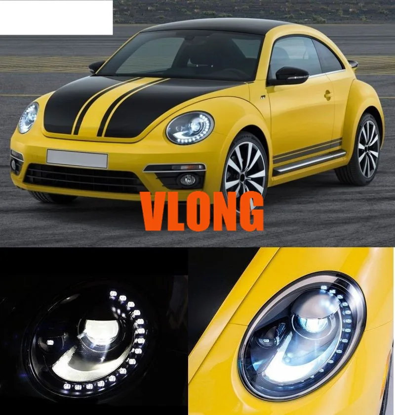 KOWELL Car Styling for Volkswagen Beetle Headlights 2013 2014 17 Beetle