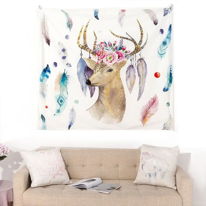 

Animals Pattern Colored Lion Howling Wolf Polyster Tapestry Wall Hanging Beach Picnic Yoga Rug Living Room Decor