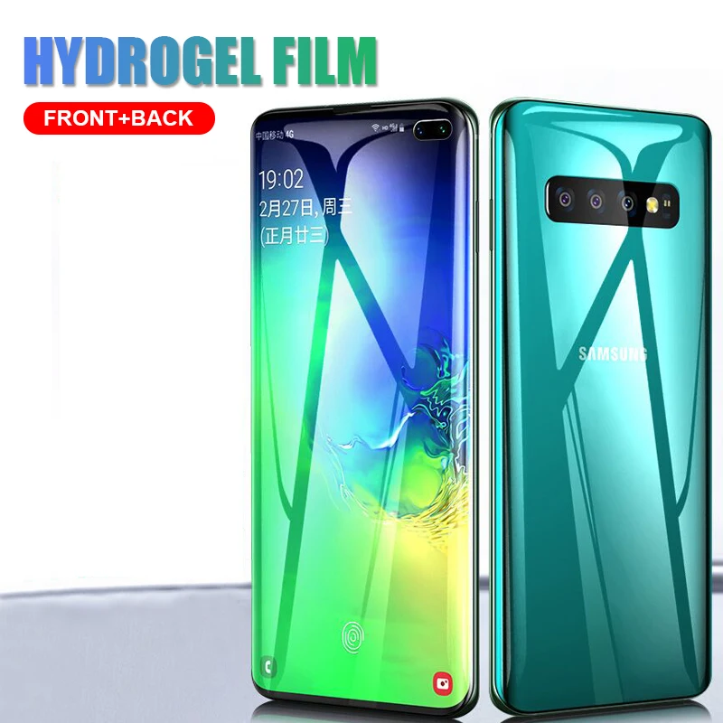 

Front+Back Hydrogel Protective Film On The For Samsung Galaxy S10 S8 S9 Plus S10e Film Note 8 9 Screen Protector Film Not Glass