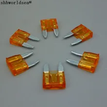Shhworld Sea, 100 шт./лот Цинк 5А автомобильный мини автомобильный предохранитель Лезвие Предохранитель Авто оранжевый предохранители