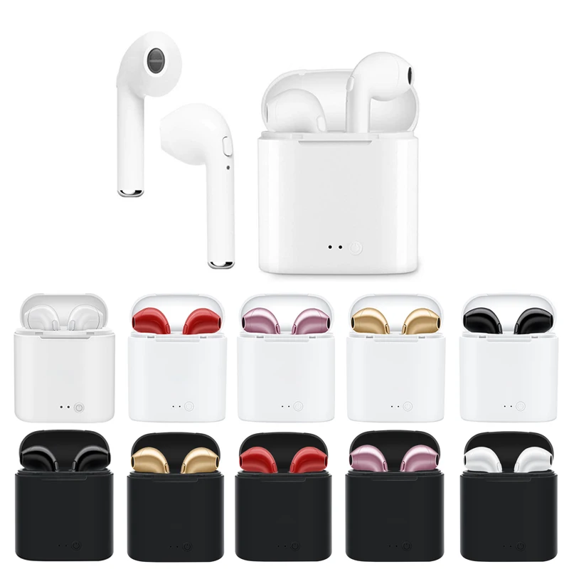 

i7s TWS Mini Wireless Bluetooth Earphone Stereo Earbud Headset With Charging Box Mic For Iphone Xiaomi All Smart Phone air pods