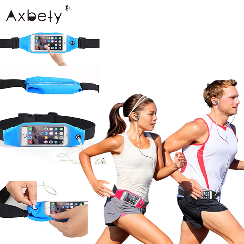 

4.5-5.8"Touch Sreen Universal Running Waist Bags For xiaomiA2 mi8 redmi 6 pro note 5a Gym Waist Bag Sport Waterproof Pouch Case