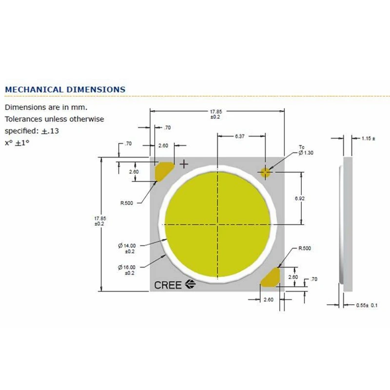 Оригинальный светодиод CREE XLamp CXA1830 30 Вт 40 50 1830N COB холодный белый свет 6500K 5000K 4000K 3000K