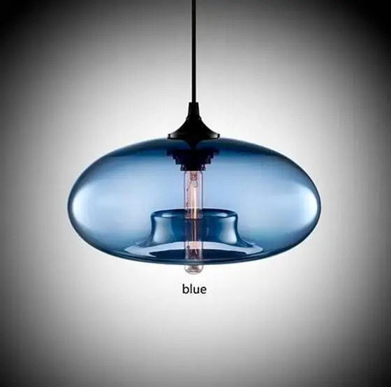 Новые простые современный висит 6 Цвет Стекло шар подвесные светильники e27/e26 для Кухня Кафе Ресторан Бар