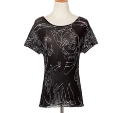 Футболка с принтом с короткими рукавами, Женская Новая модная женская футболка