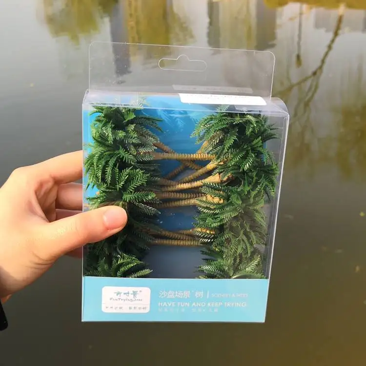 80mm,110mm 1:87 HO scale A pack of 16/32 Pcs Model Palm Tree landscape model train railway layout scenery DIY miniature dioramas