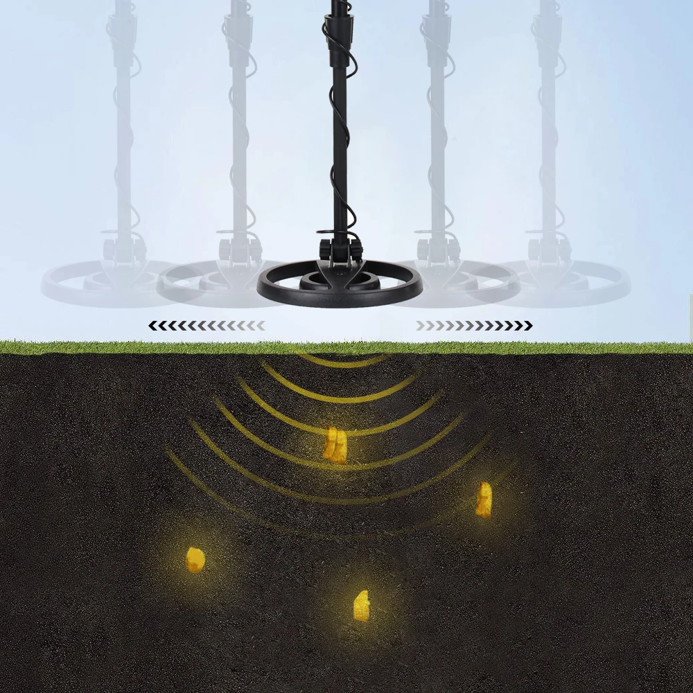 KKmoon подземный металлоискатель легкий наземный детектор самородков золотоискатель Охотник за сокровищами с регулируемой чувствительностью