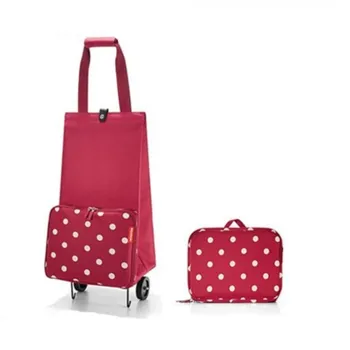 

JXSLTC New Shopping Bag Foldable Shopping Cart with Wheels Small Tote Pull Women Buy Vegetable Bags Pull Shopping Bag Organizer