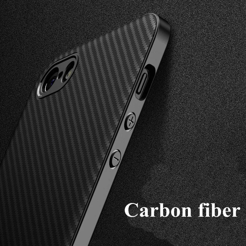 Funda de fibra de carbono para iphone XS MAX XR iphone 7 5S 5 se 8 plus funda blanda para iphone 8 7 plus 6 s 6 s plus X 10 6 splus casos