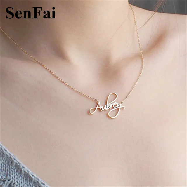Best Price Quality Custom Name Necklace Personalized Gold Best Price Quality Custom Name Necklace Personalized Gold Silver Not Change Color Charms Pendants Necklaces