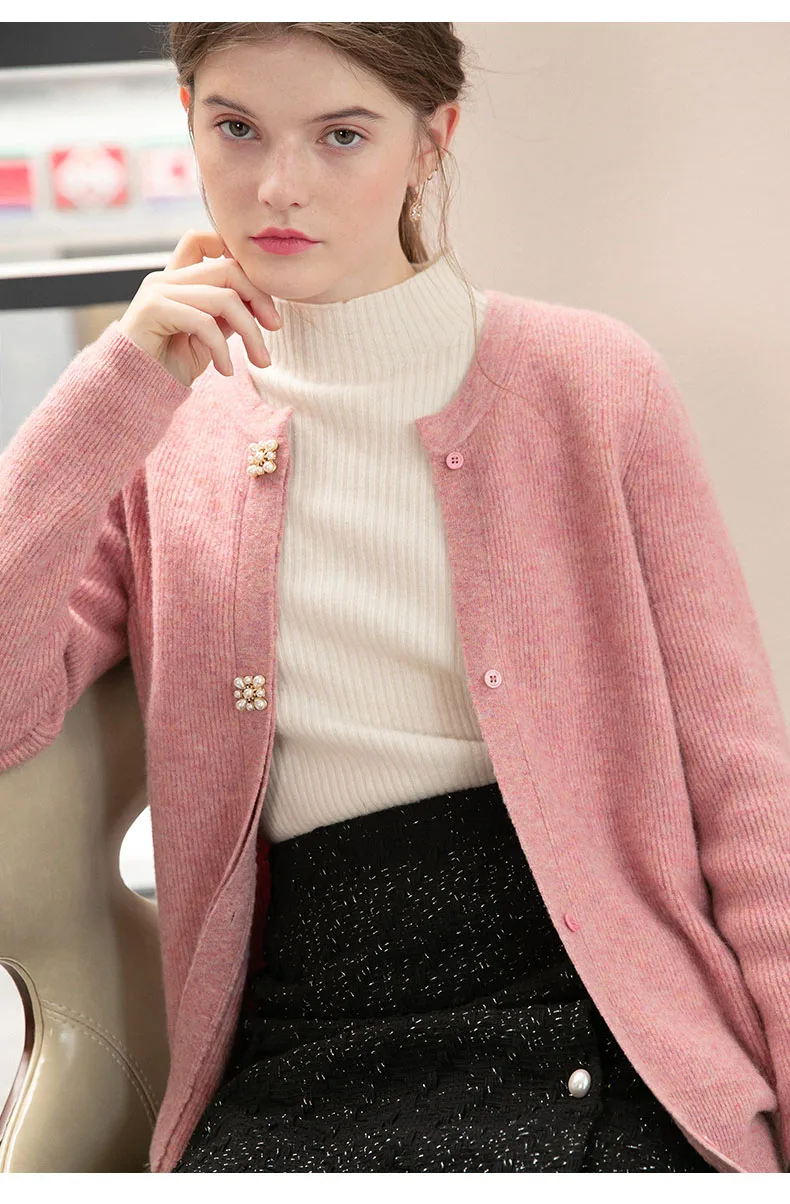 Buy New Elegant Cow Yak Hair Cardigan Women 2018