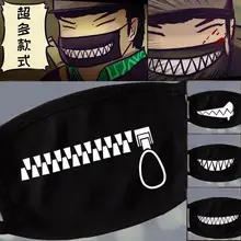 Nan bao9 Женская Мужская Черная противопылевая хлопковая маска с милым медведем из мультфильма аниме маска для рта Kpop зубы рот мода муфельные маски со ртом для лица