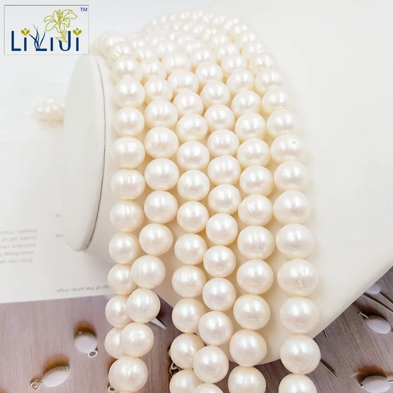 

Lii Ji Natural 5 Color can choose Freshwater Pearl beads 11-12mm round Round shape for DIY Bracelet Necklaceabout 39cm