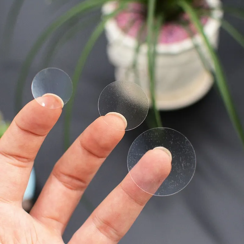 

144Pcs Round Transparent Labels Circle PVC Scrapbooking Labels Seal Sticker DIY Self-Adhesive Gift Sticker Dia.3cm