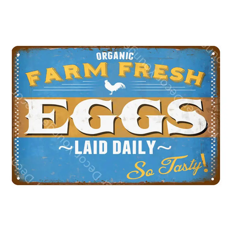 Фермерские свежие яйца на продажу винтажные металлические знаки плакат для паба фермер сад дом домашний декор настенная живопись наклейка