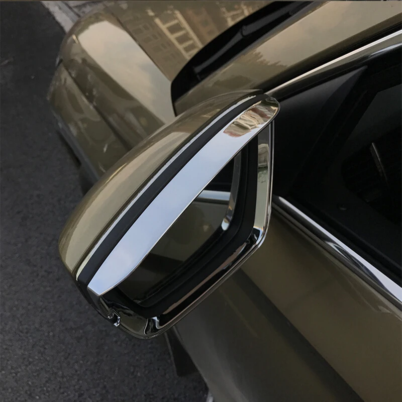 Для Skoda Kodiaq ABS хромированное зеркало заднего вида для автомобиля, наклейка для дождя и бровей, накладка, аксессуары для стайлинга автомобилей, 2 шт